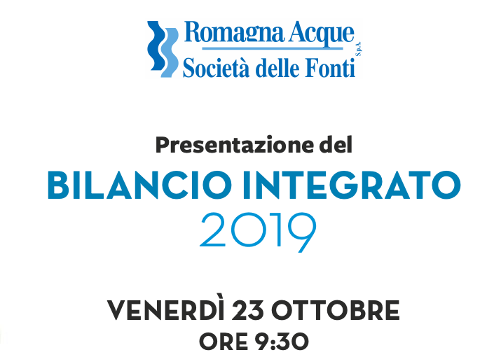 Presentazione del bilancio integrato 2019 di Romagna Acque Società delle Fonti